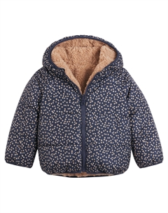 Куртка стеганая утепленная с капюшоном двухсторонняя синий Laredoute