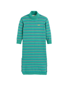 Платье макси в полоску с длинными рукавами зеленый Tiny x la redoute