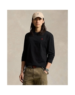 Классическая футболка из джерси с длинными рукавами черный Polo ralph lauren