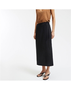 Юбка длинная и прямая с запахом черный La redoute collections