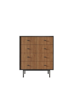 Комод на восемь ящиков из ясеня черный So'home