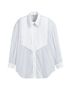 Свободная рубашка в полоску изготовленная в Европе синий Jeremy currat x la redoute