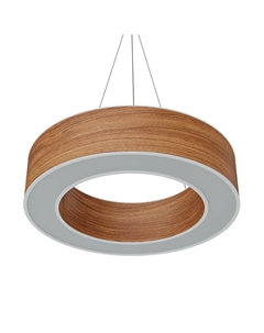 Подвесной светильник из МДФ и шпона оливкового ясеня L белый So'home