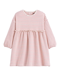 Платье с длинными рукавами в полоску из джерси бежевый La redoute collections