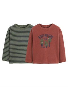 Комплект из двух лонгсливов La Redoute разноцветный Laredoute