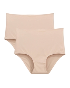 Комплект из 2 трусиков с высокой талией из микрофибры Invisible бежевый La redoute collections