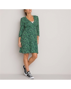 Платье для периода беременности с запахом черный La redoute collections