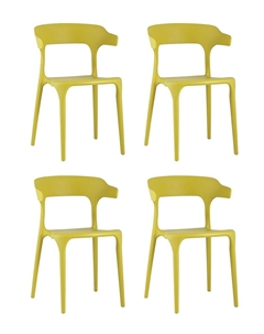 Комплект из четырех стульев La Redoute желтый So'home