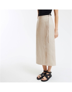 Юбка длинная и прямая с запахом бежевый La redoute collections