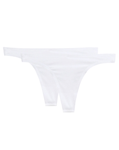 Комплект из 2 стрингов из микрофибры Invisible белый La redoute collections