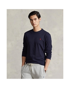 Футболка Custom Slim Fit с длинным рукавом синий Polo ralph lauren