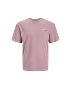 Футболка с круглым вырезом и логотипом розовый Laredoute