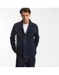 Кардиган крупной вязки с воротником синий Laredoute