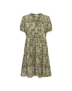 Платье короткое с принтом зеленый Only
