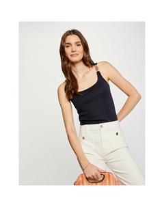 Топ на тонких бретелях синий Laredoute