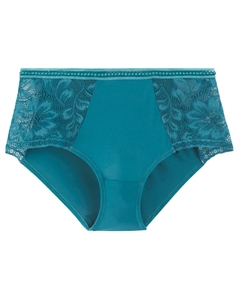 Трусы-макси с высокой посадкой из кружева Graphic зеленый La redoute collections