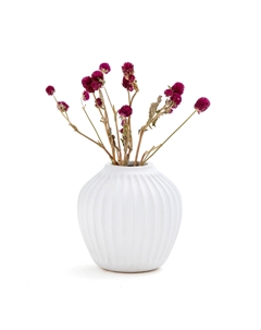 Ваза граненая из керамики В15 см Estria белый La redoute interieurs