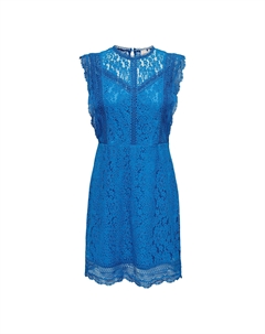 Платье короткое из кружева синий Only