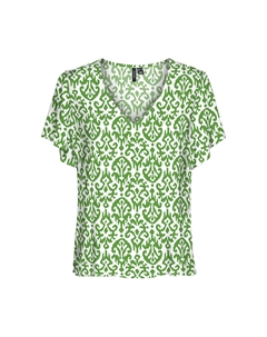 Блузка с короткими рукавами и принтом зеленый Vero moda