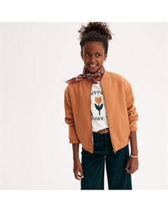 Флисовая толстовка на молнии подкладка из шерпы каштановый La redoute collections