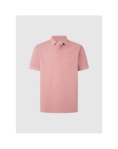 Футболка-поло из ткани пике с вышитым логотипом розовый Laredoute
