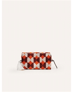 Косметичка из натурального шелка и хлопка large разноцветный Laredoute