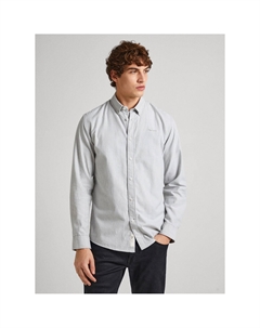 Рубашка прямого покроя в полоску с воротником на пуговицах синий Pepe jeans