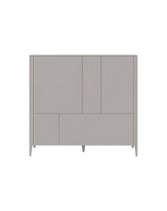 Шкаф три двери 2 ящика из бука высота 135 см бежевый So'home