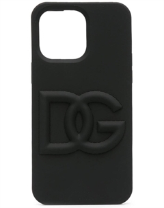 Dolce & Gabbana чехол для iPhone 14 Pro Max с тисненым логотипом, черный Dolce&gabbana