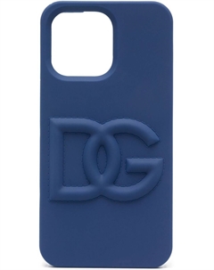 Dolce & Gabbana чехол для iPhone 14 Pro Max с логотипом, синий Dolce&gabbana