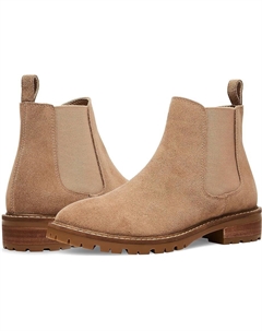 Ботинки женские Leopold Bootie кожаные с круглым носком, бежевый Steve madden