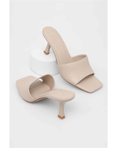 Кожаные шлепанцы, серый Answear lab