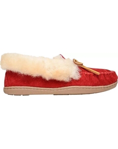 Женские мокасины из альпийской овчины, красный Minnetonka