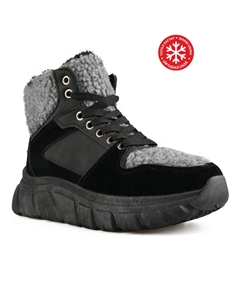 Женские повседневные ботинки черные на теплой подкладке Tendenz