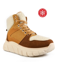 Женские повседневные коричневые ботинки на теплой подкладке Tendenz