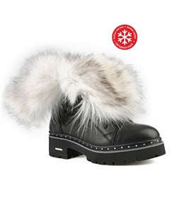 Женские повседневные ботинки черные на теплой подкладке Tendenz