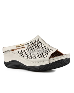 Женские повседневные тапочки бежевого цвета на платформе Tendenz