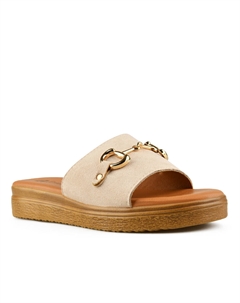 Женские повседневные тапочки бежевого цвета на платформе Tendenz