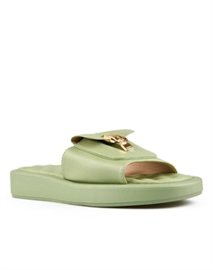 Женские повседневные зеленые тапочки на платформе Tendenz