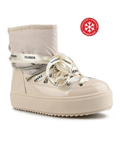 Женские повседневные ботинки бежевого цвета на теплой подкладке Tendenz