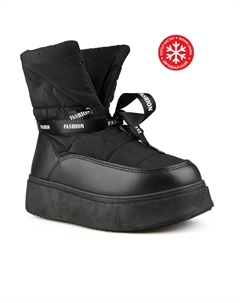Женские повседневные ботинки черные на теплой подкладке Tendenz