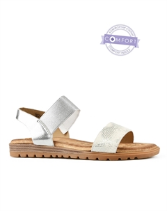 Женские повседневные босоножки серебристого цвета Tendenz