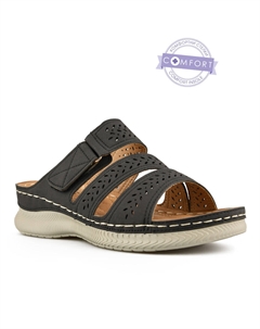 Женские повседневные тапочки черного цвета на платформе Tendenz