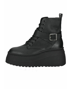 Ботильоны на платформе, черная кожа Steve madden