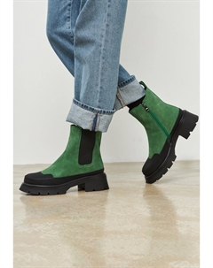 Ботильоны на платформе, зеленый Cesare gaspari