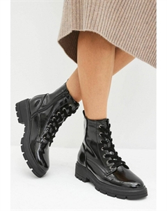 Ботильоны на платформе Forever Comfort Regular Wide Fit, цвет black textured patent Next