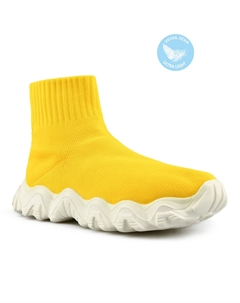 Сапоги женские желтые на платформе Tendenz