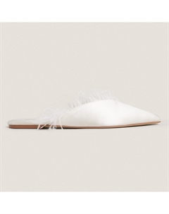 Мюли домашние With Feathers, молочный Zara home
