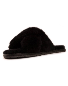 Тапочки Brighton из овчины и шерсти, черный Aus wooli australia