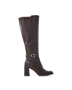 Ботинки на каблуке 'Umah' со змеиным принтом, коричневый Moda in pelle